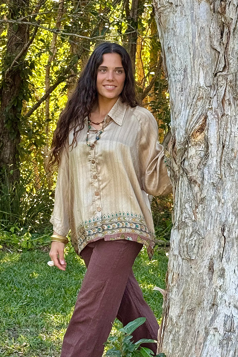 Vintage Sari Amira - Bisque (wool/silk)