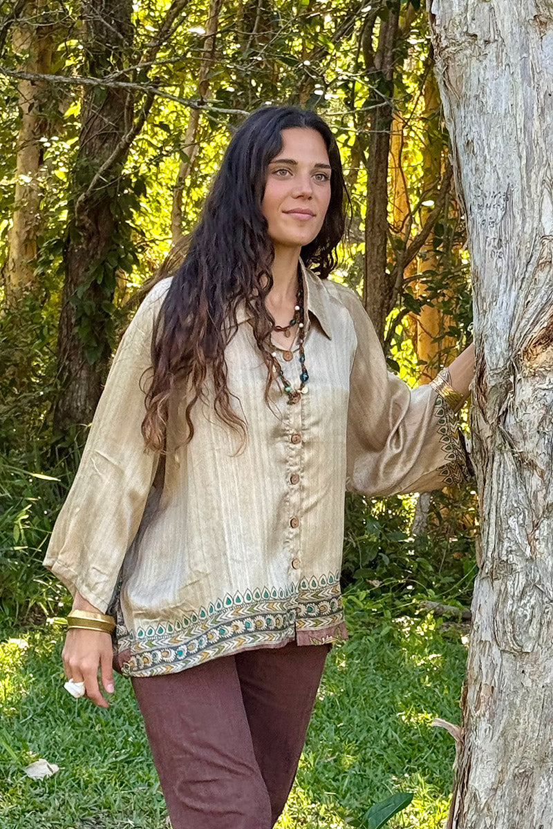 Vintage Sari Amira - Bisque (wool/silk)