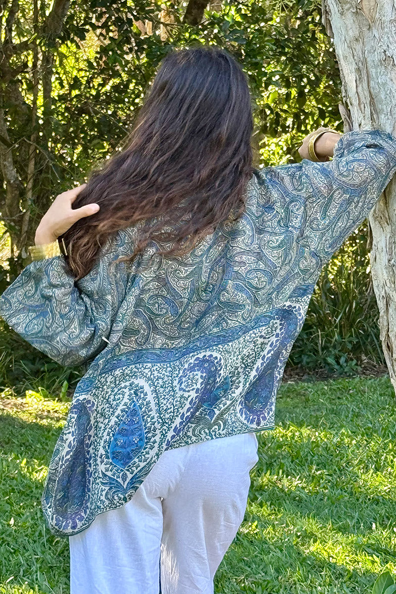 Vintage Sari Amira - Paisley (wool/silk)
