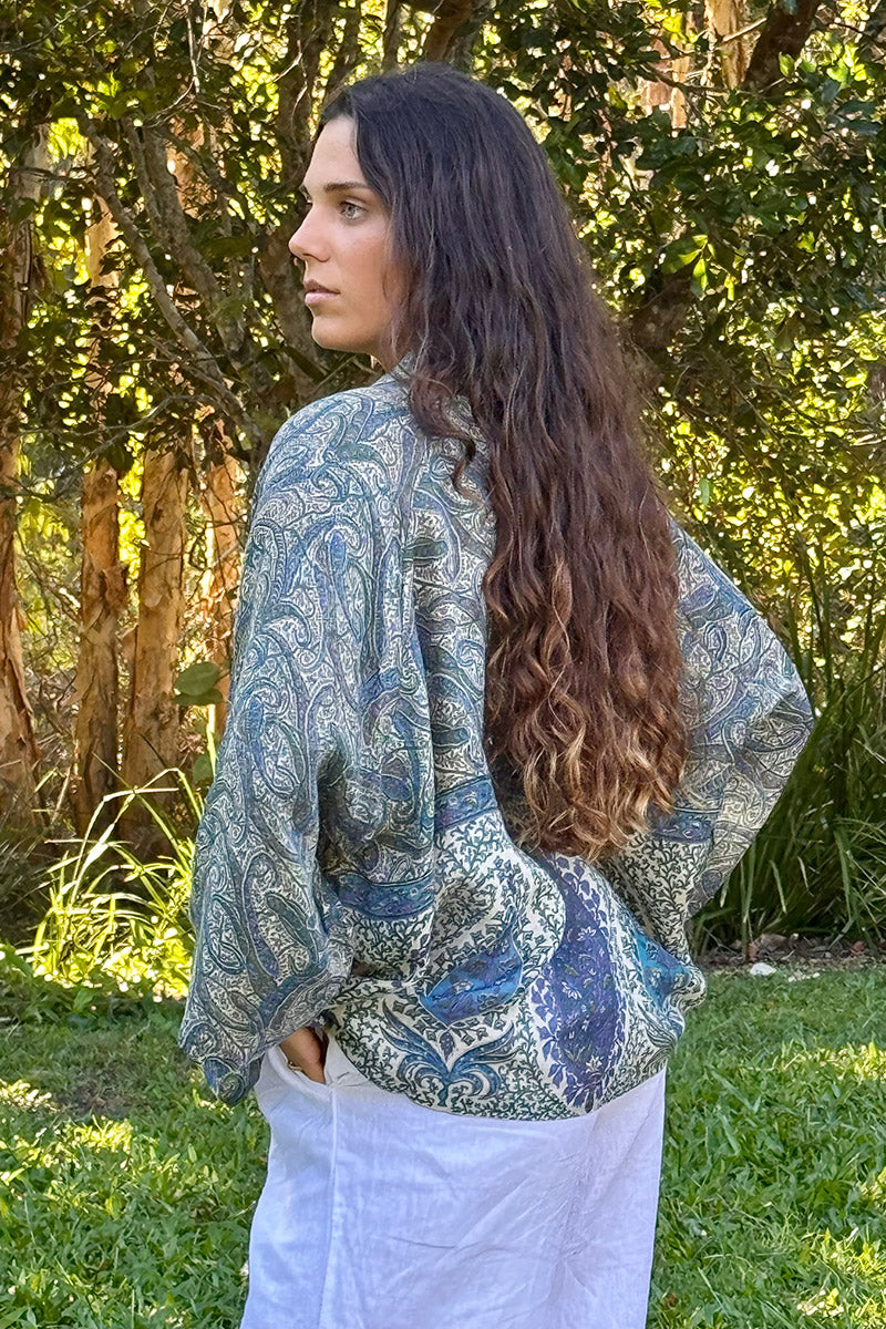 Vintage Sari Amira - Paisley (wool/silk)