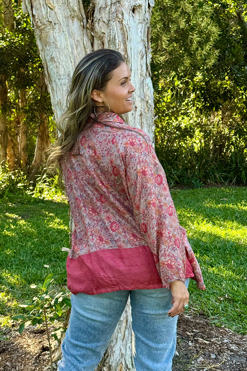 Vintage Sari Amira - Flora (wool/silk)