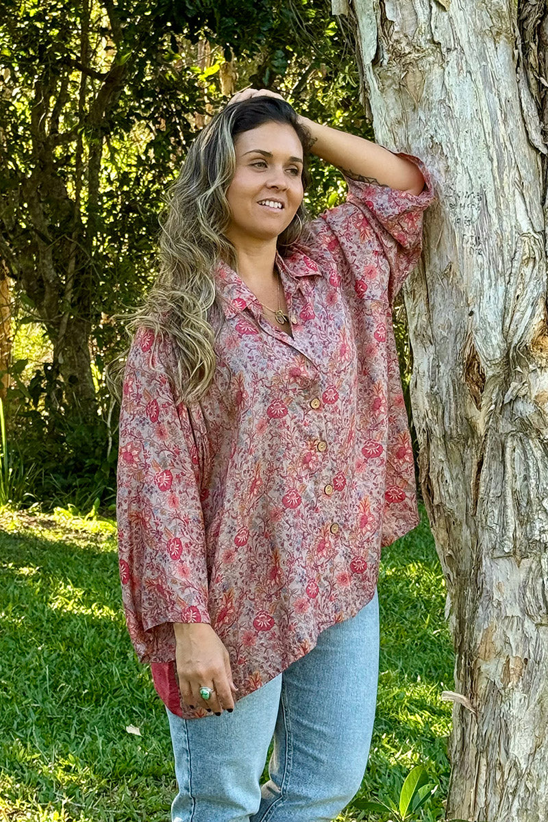 Vintage Sari Amira - Flora (wool/silk)