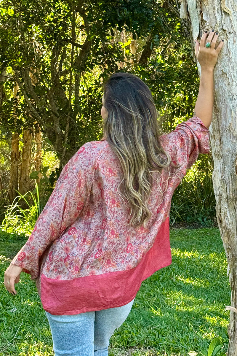 Vintage Sari Amira - Flora (wool/silk)
