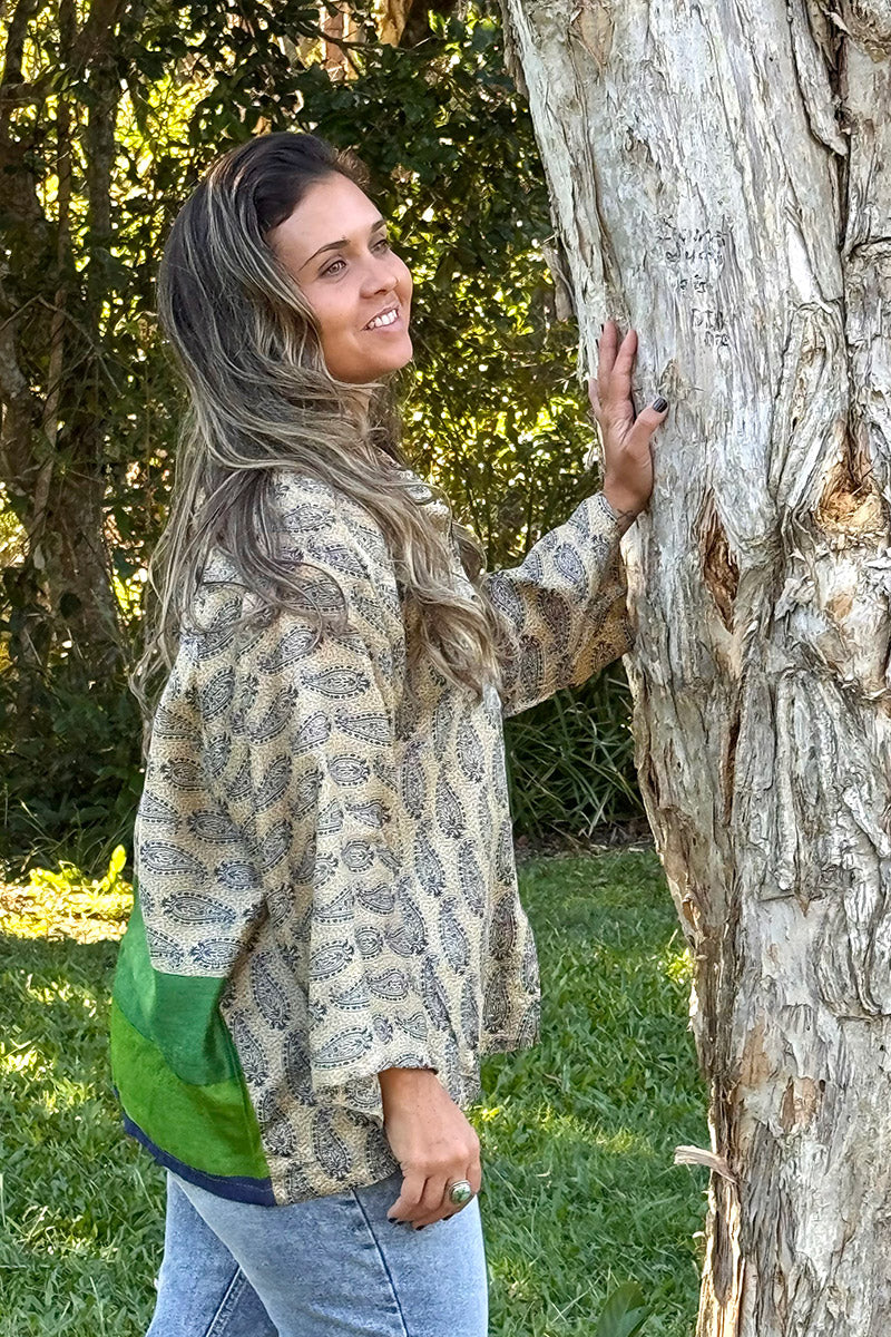 Vintage Sari Amira - Veda (wool/silk)