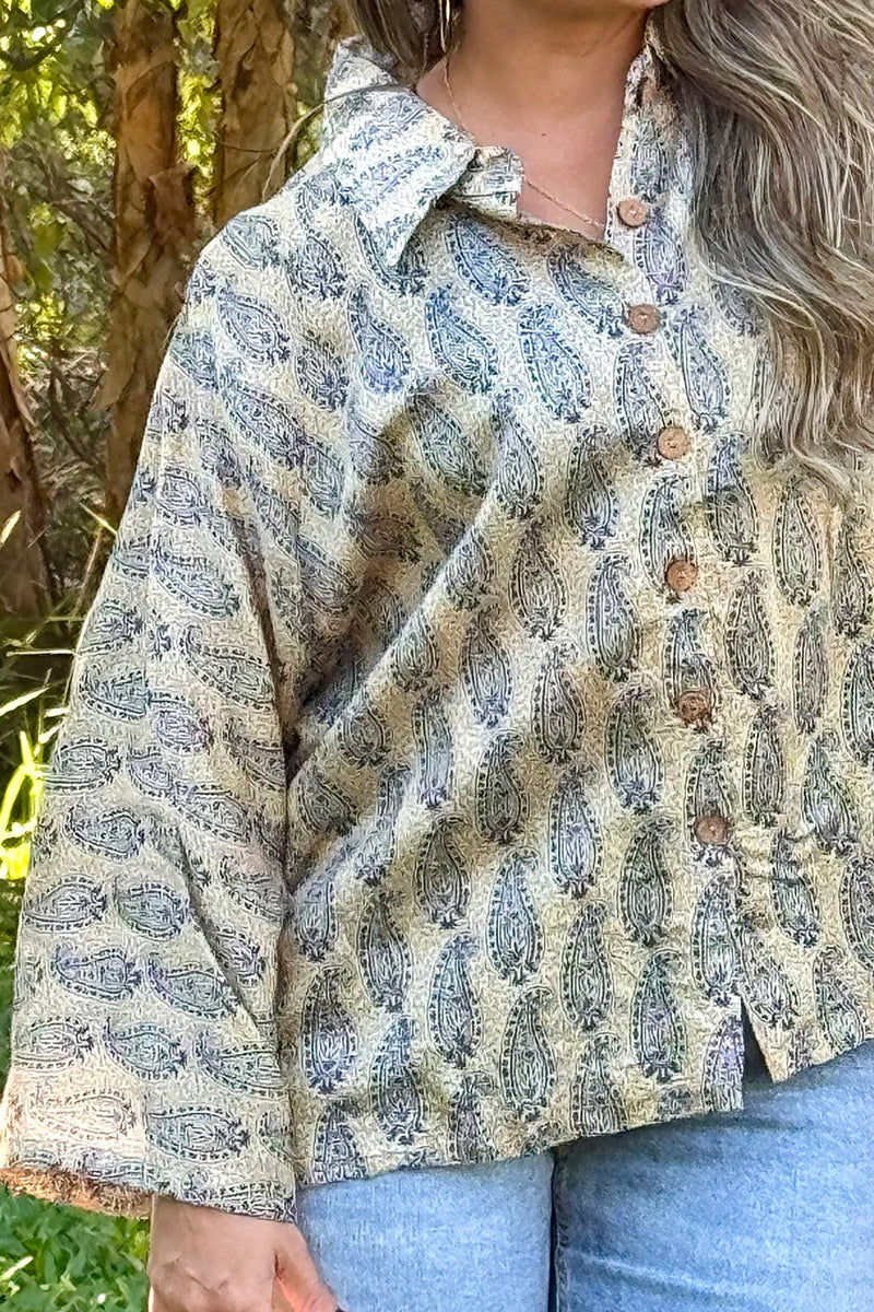 Vintage Sari Amira - Veda (wool/silk)