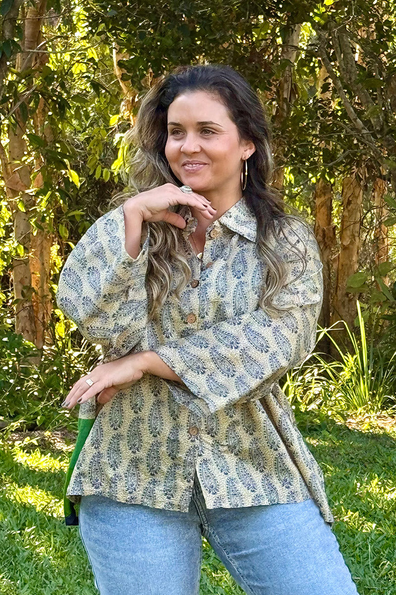 Vintage Sari Amira - Veda (wool/silk)