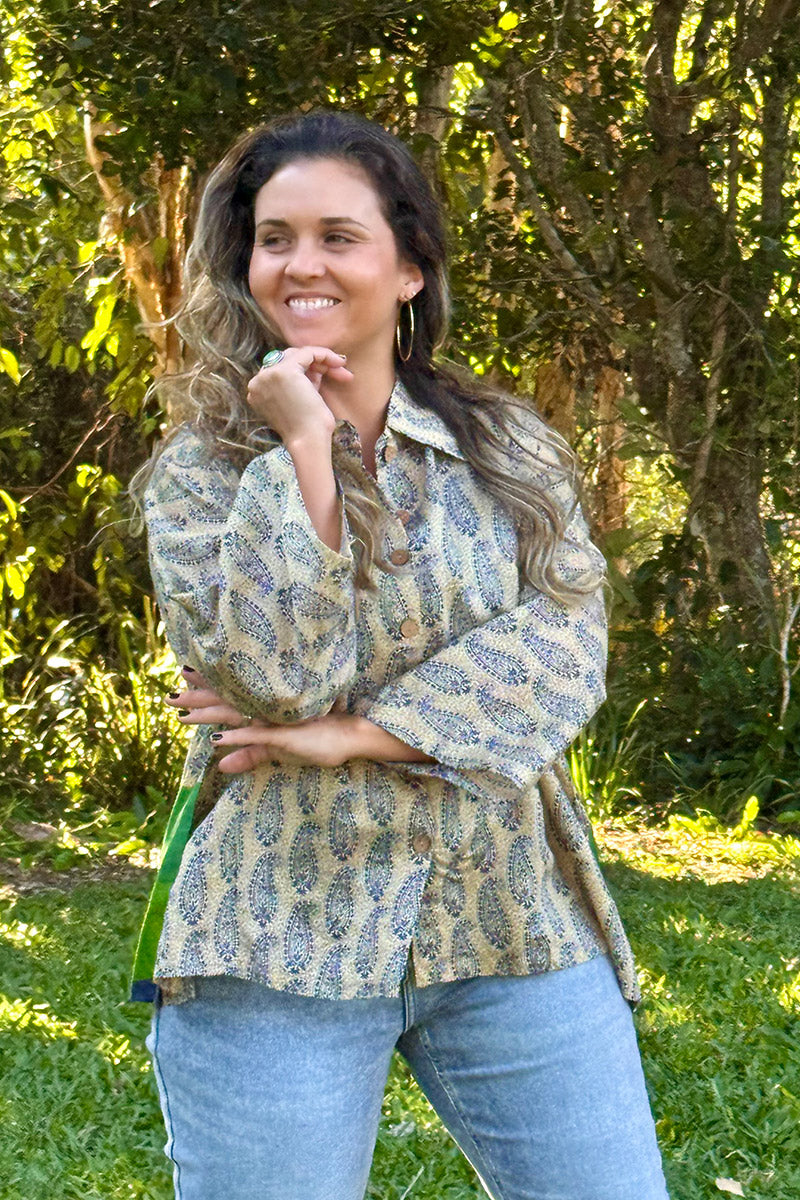 Vintage Sari Amira - Veda (wool/silk)