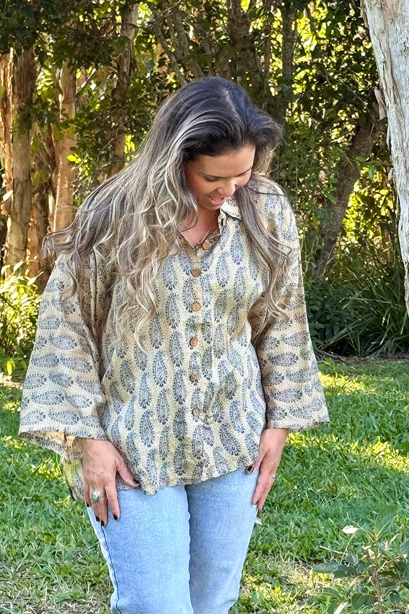 Vintage Sari Amira - Veda (wool/silk)