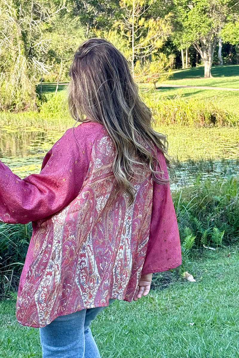 Vintage Sari Amira - Rouge (silk)