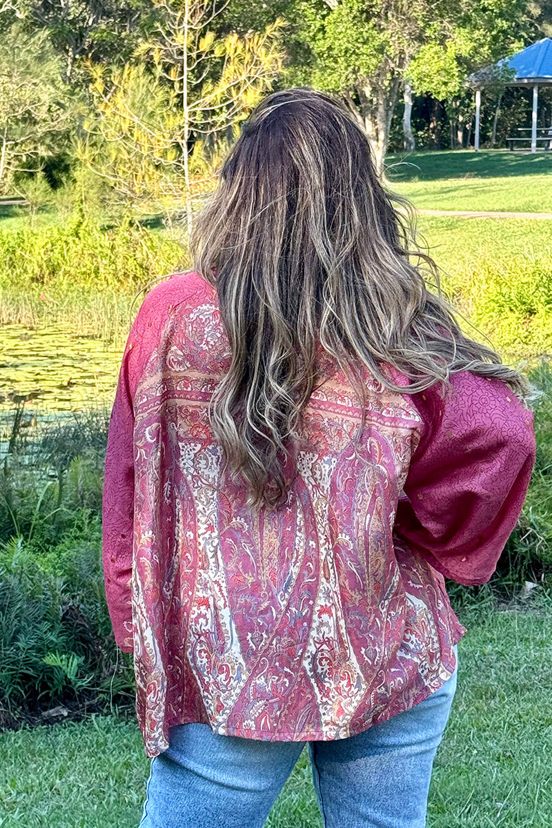 Vintage Sari Amira - Rouge (silk)