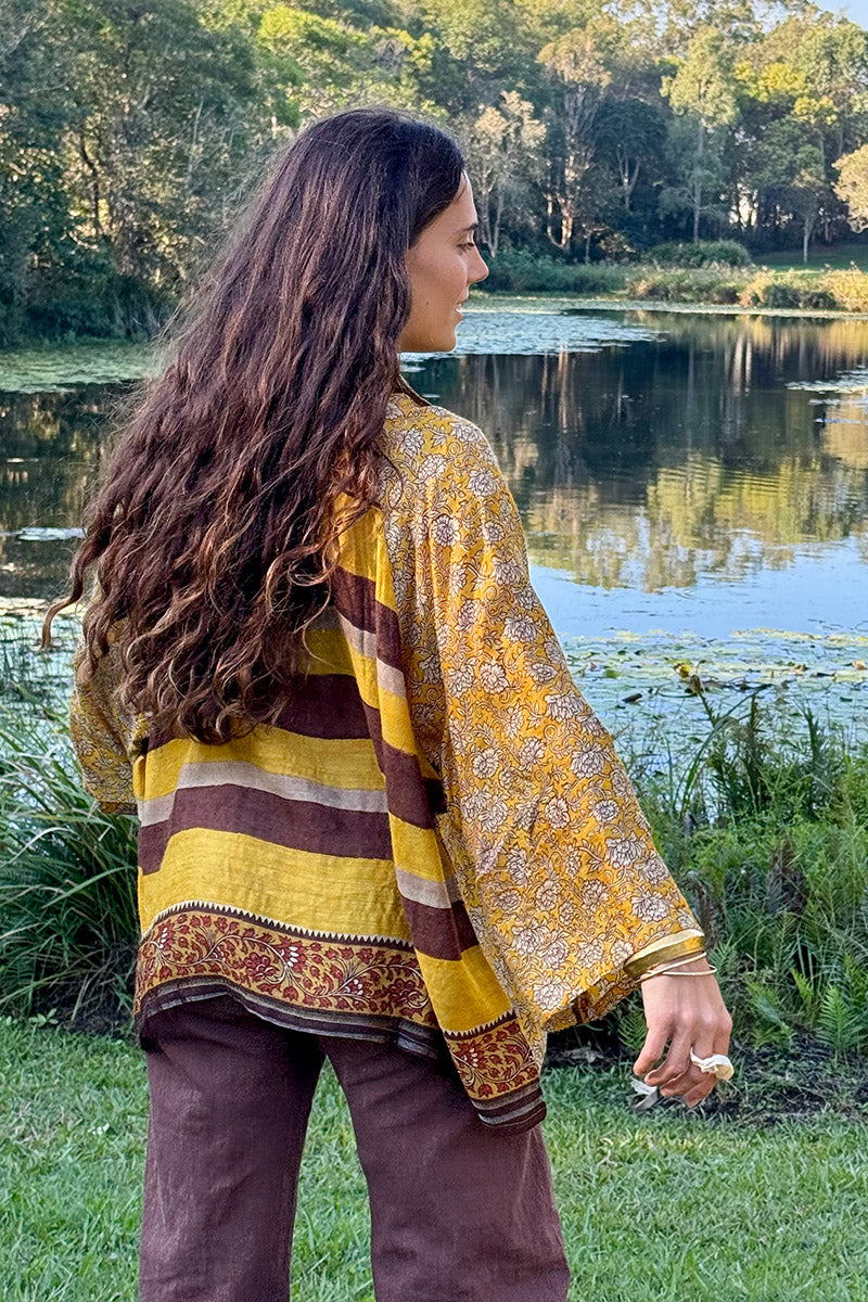 Vintage Sari Amira - Gold Dust (wool/silk)