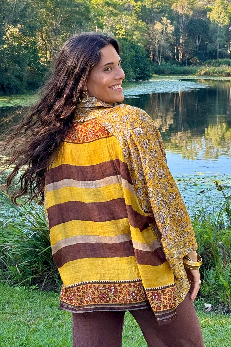 Vintage Sari Amira - Gold Dust (wool/silk)
