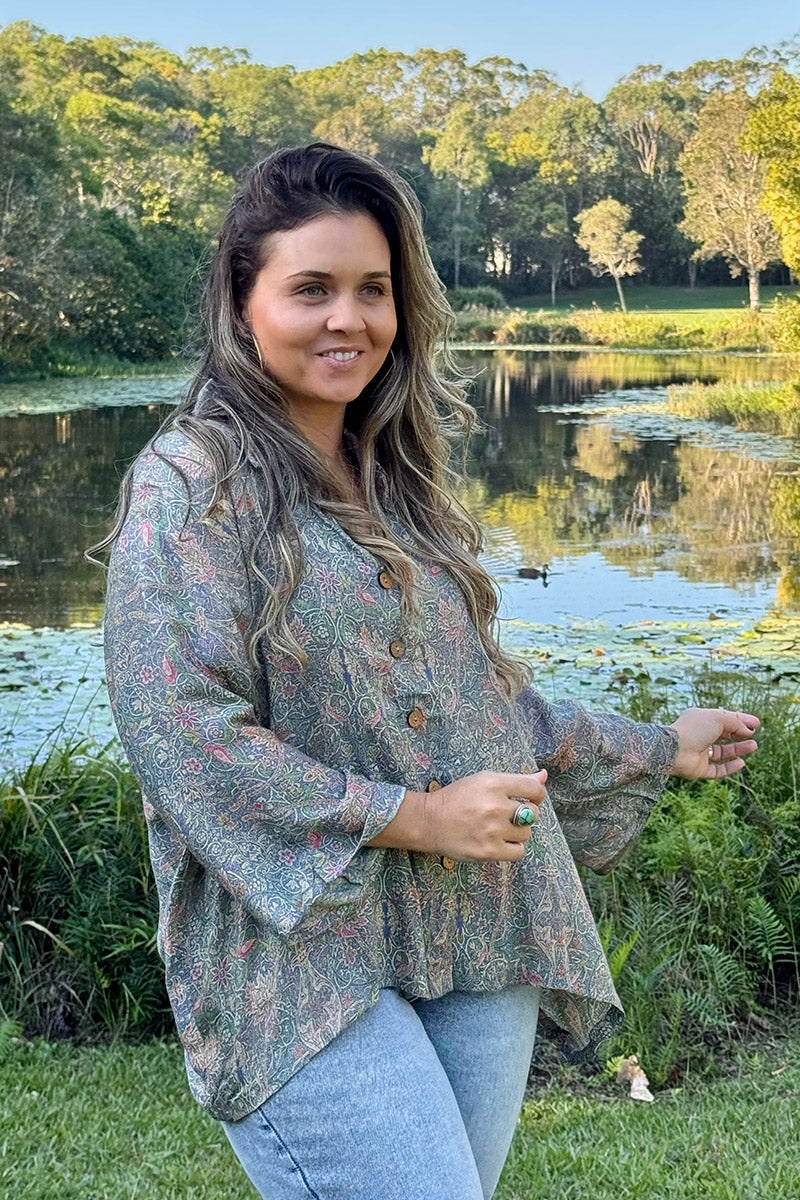 Vintage Sari Amira - Maisi (wool/silk)