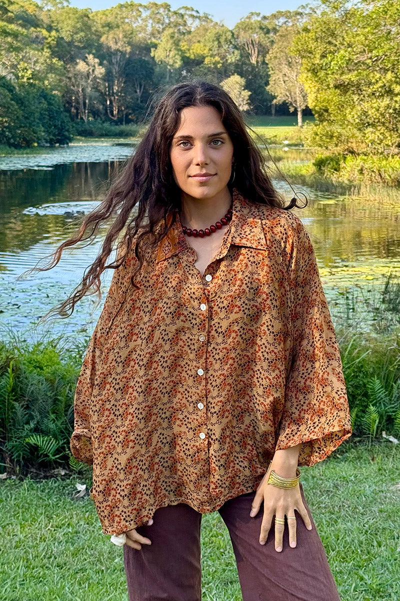 Vintage Sari Amira - Amber (silk)