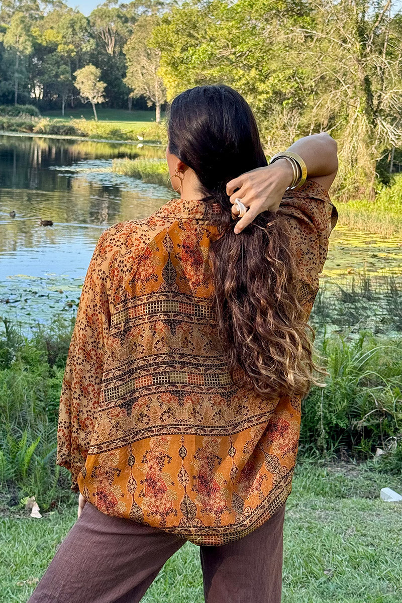 Vintage Sari Amira - Amber (silk)