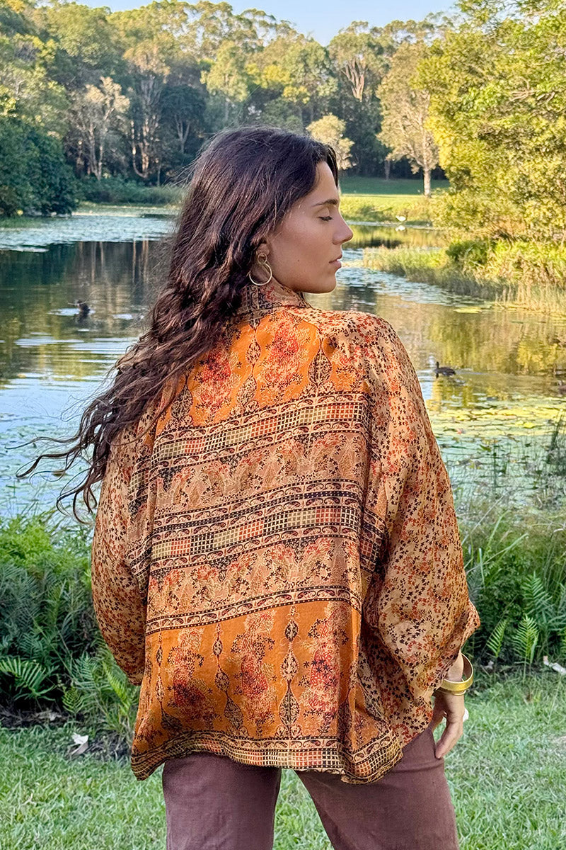 Vintage Sari Amira - Amber (silk)
