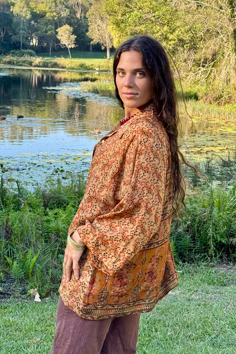 Vintage Sari Amira - Amber (silk)