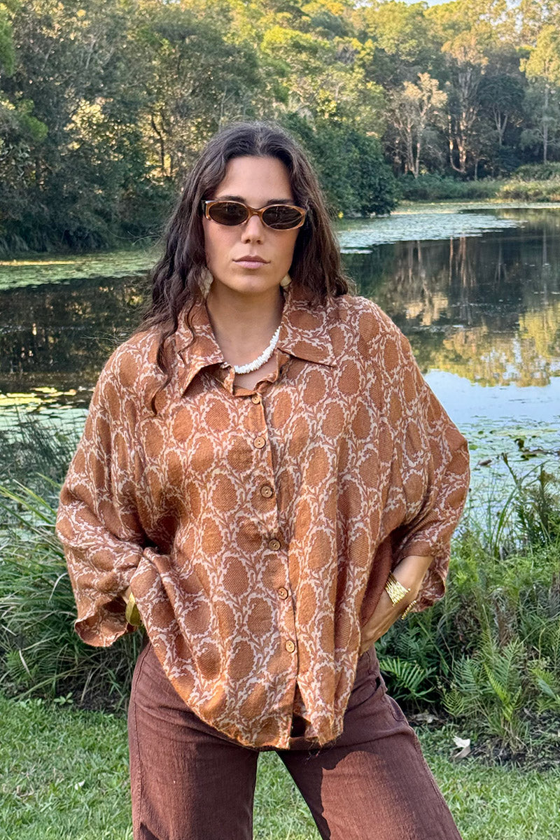 Vintage Sari Amira - Butterscotch (wool/silk)