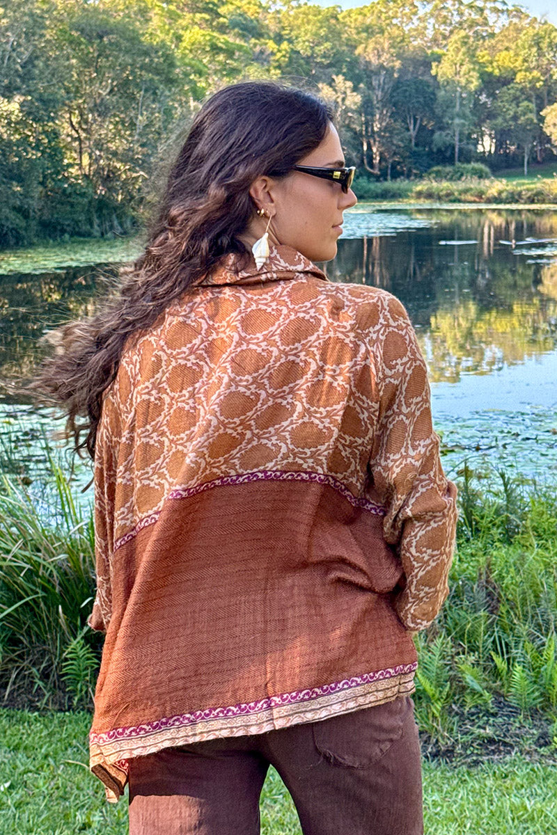 Vintage Sari Amira - Butterscotch (wool/silk)