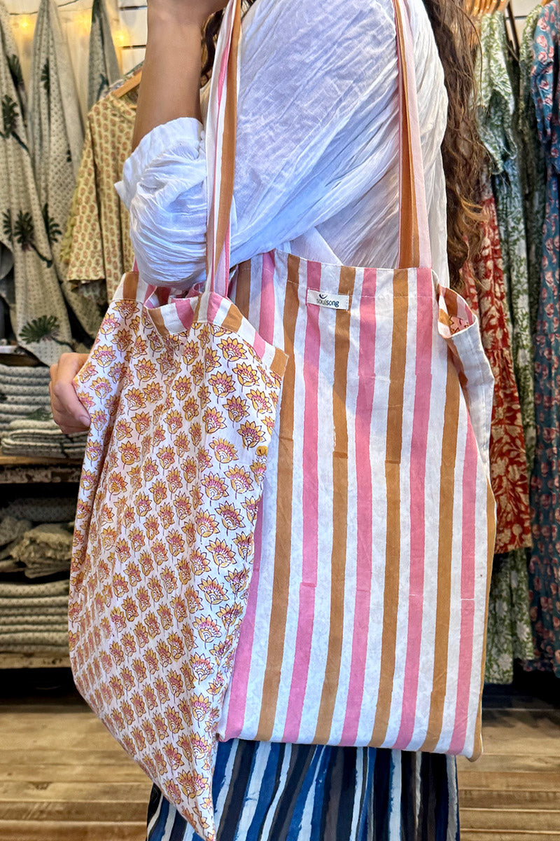 Two-Way Tote Bag - Saffron Rose