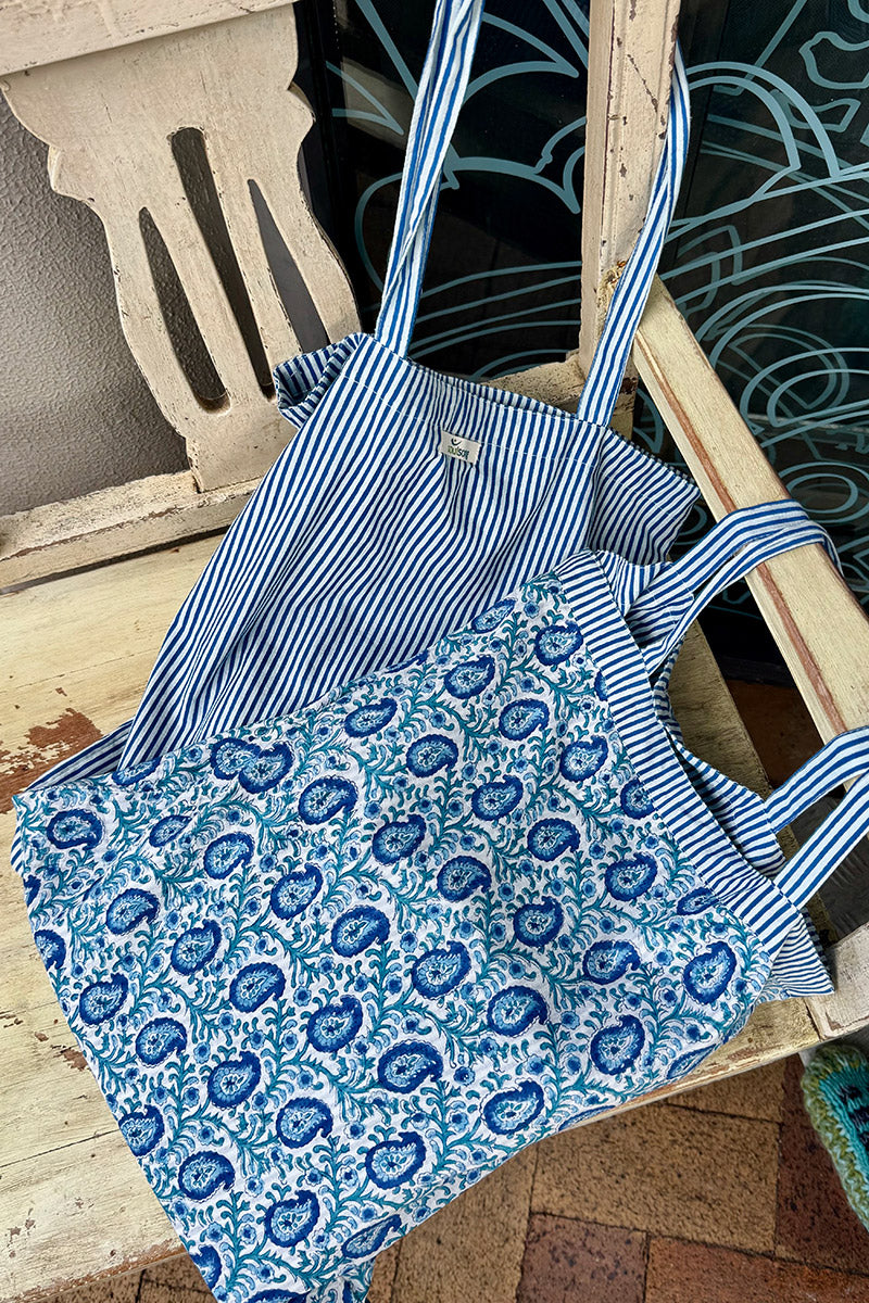 Two-Way Tote Bag - Blue Henna