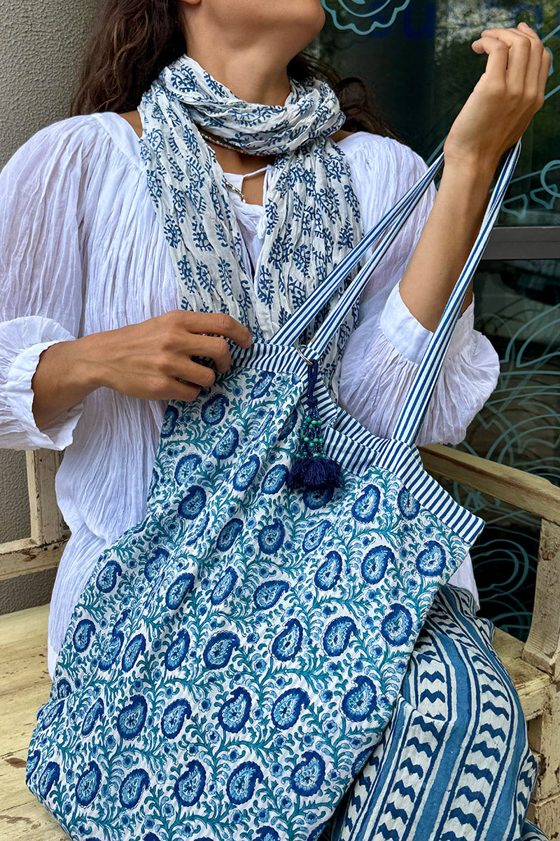 Two-Way Tote Bag - Blue Henna
