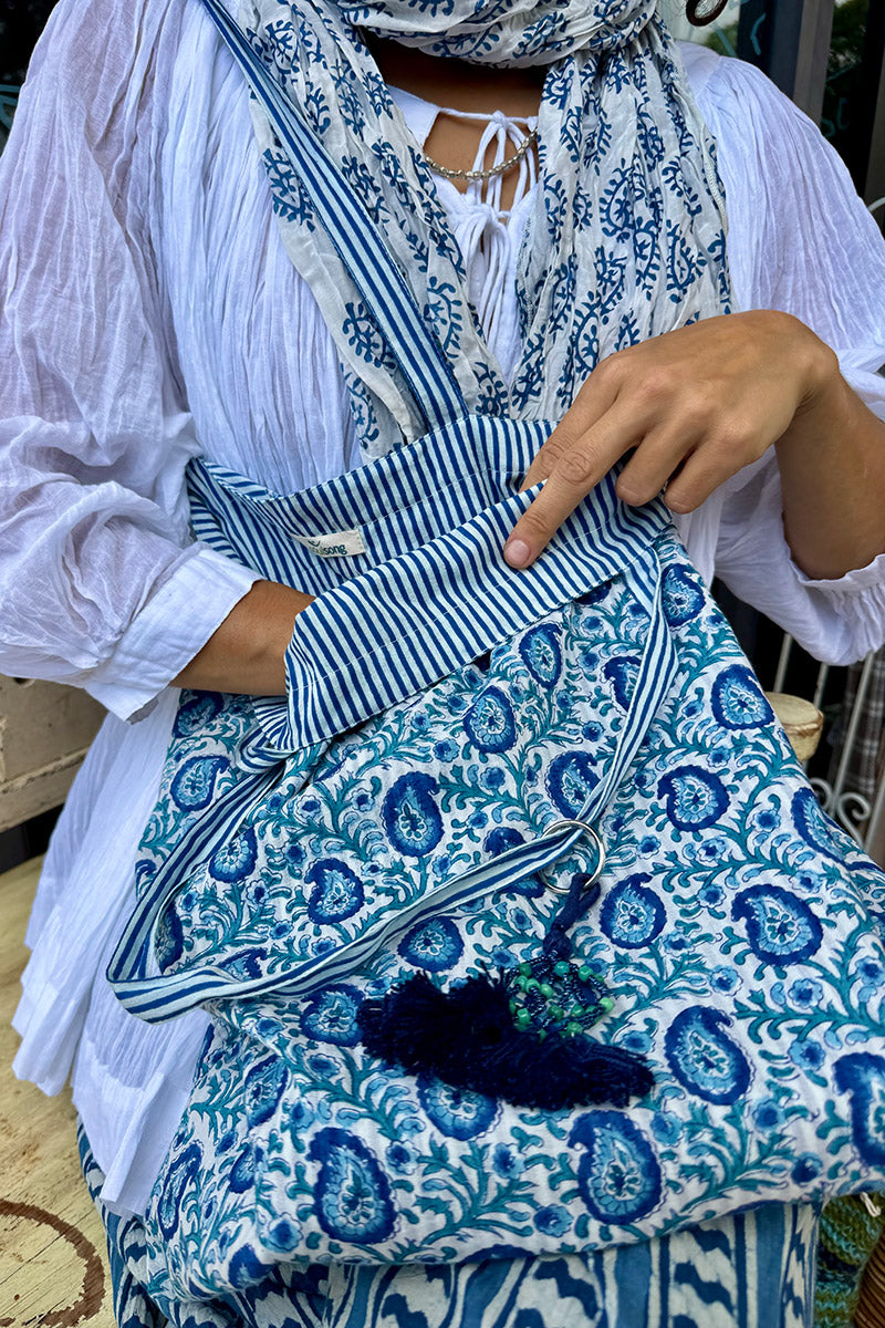 Two-Way Tote Bag - Blue Henna