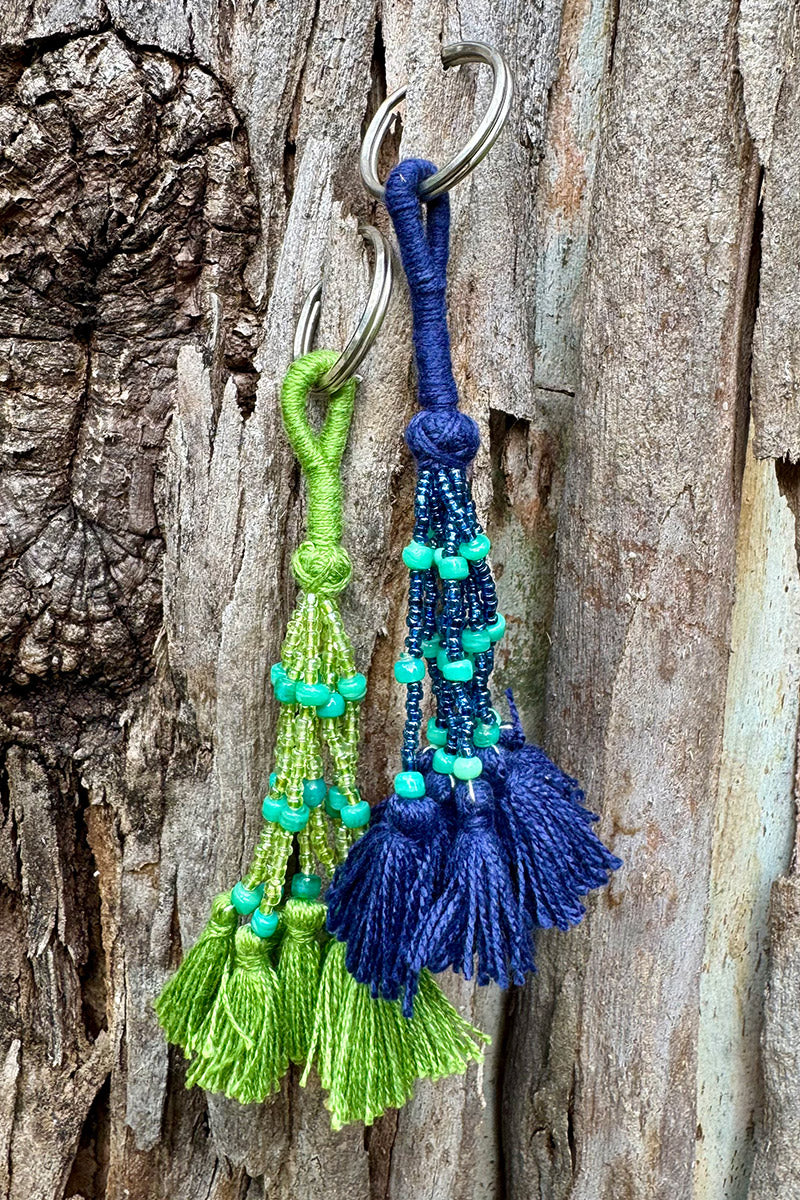 BeadWeave Keyring - Indigo