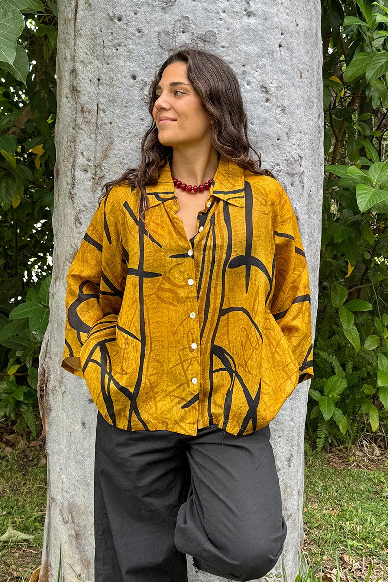 Vintage Sari Amira - Amber (silk)