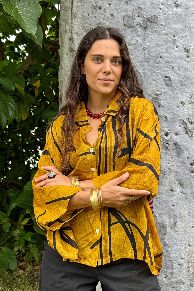 Vintage Sari Amira - Amber (silk)