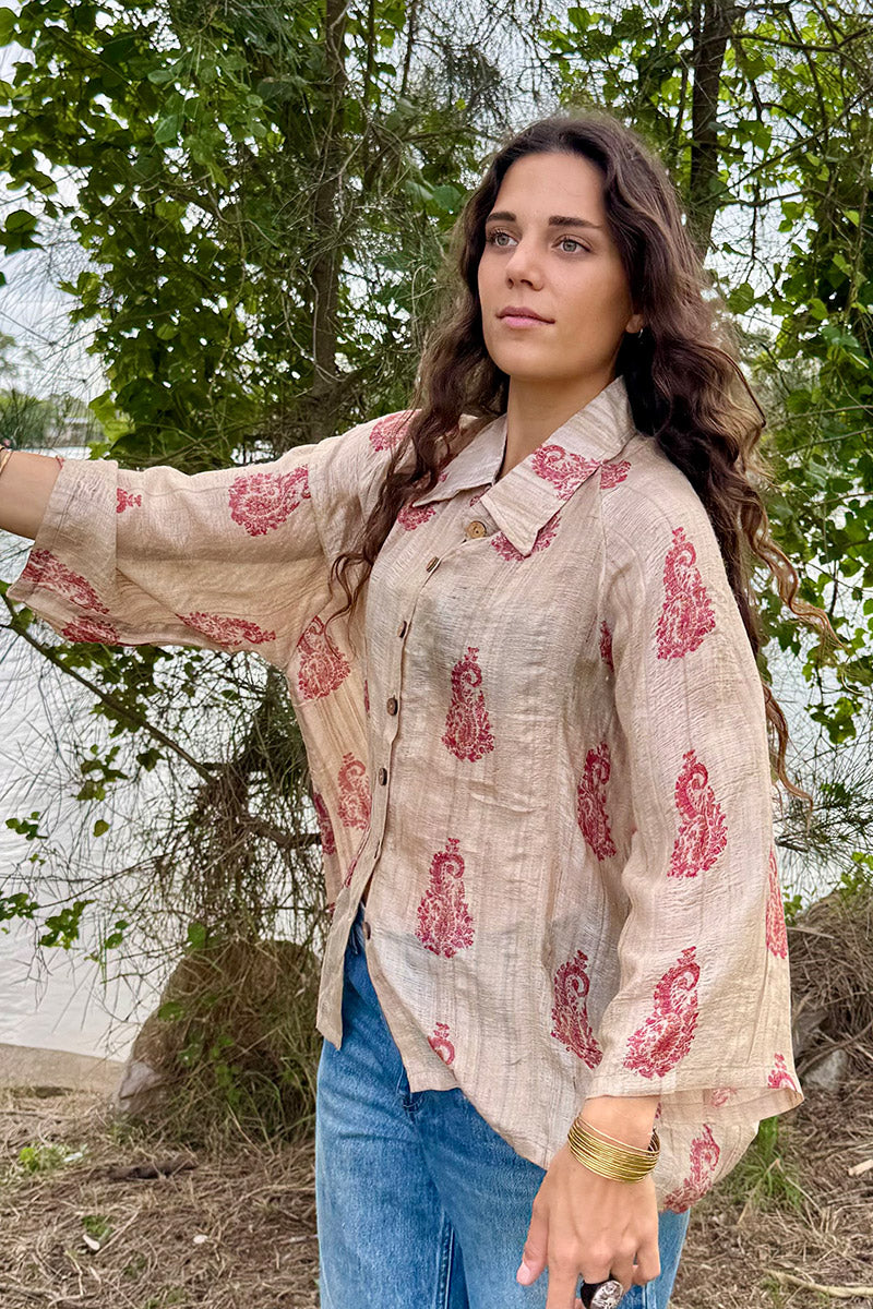 Vintage Sari Amira - Priya (wool/silk)
