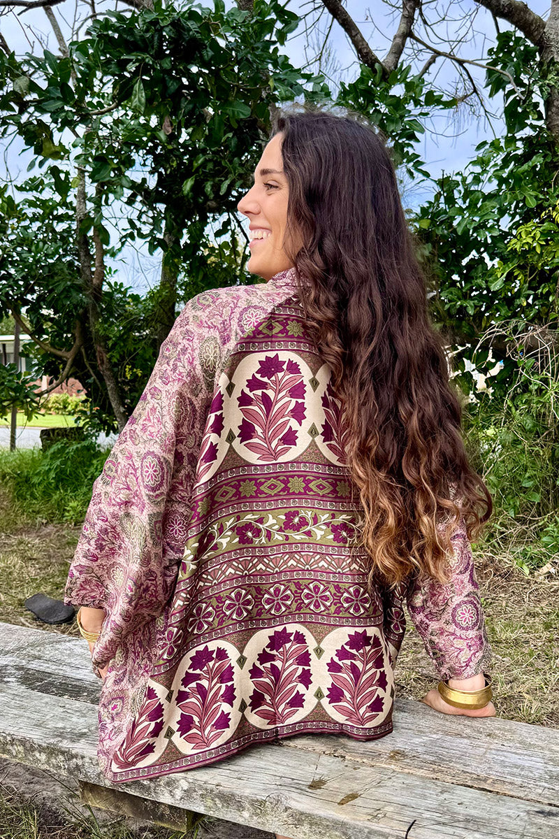 Vintage Sari Amira -Dusk (wool/silk)