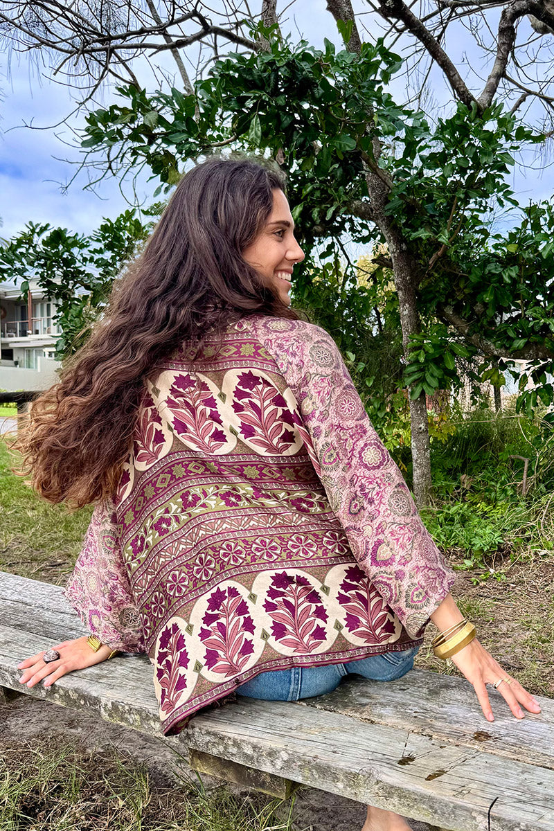 Vintage Sari Amira -Dusk (wool/silk)