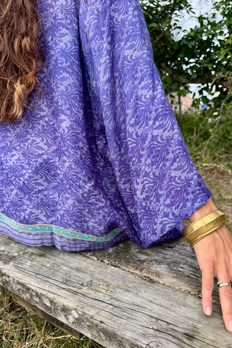Vintage Sari Amira - Violet (wool/silk)
