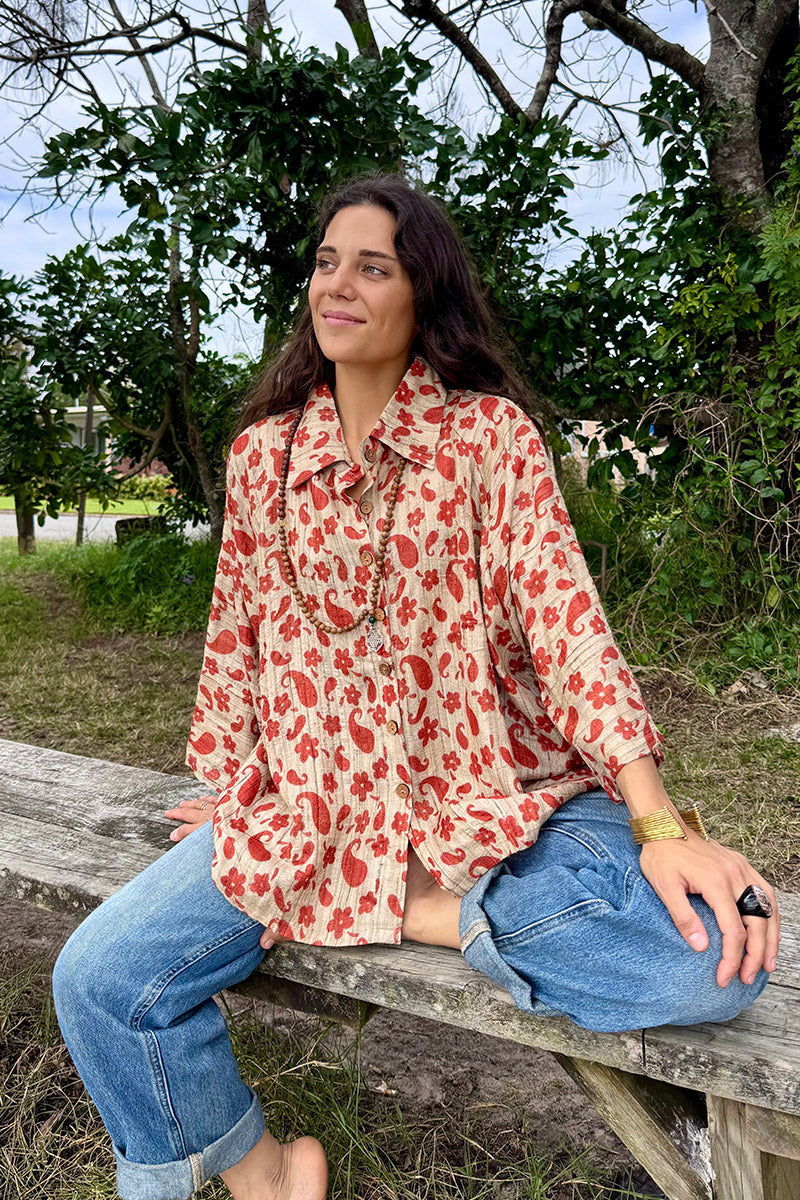 Vintage Sari Amira - Neroli (wool/silk)