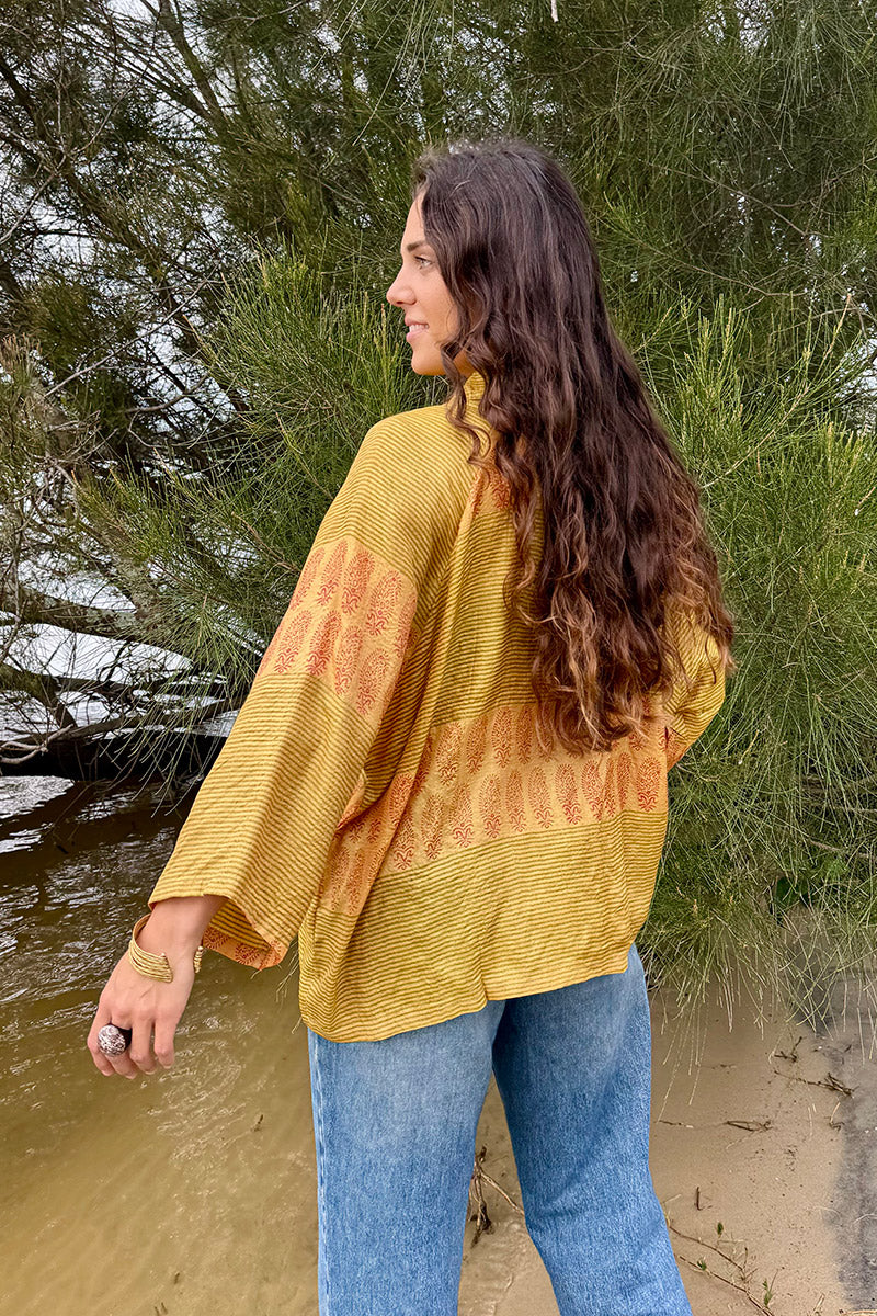 Vintage Sari Amira - Marigold (wool/silk)