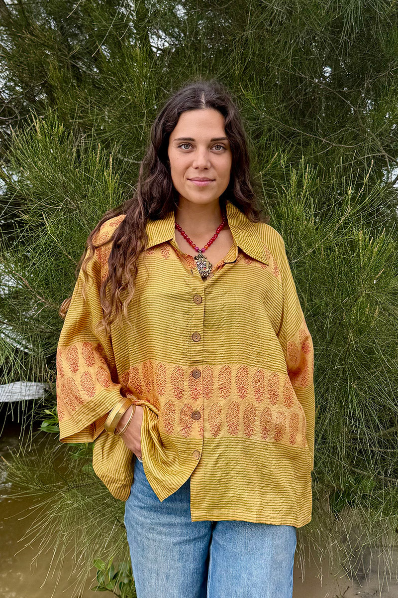 Vintage Sari Amira - Marigold (wool/silk)