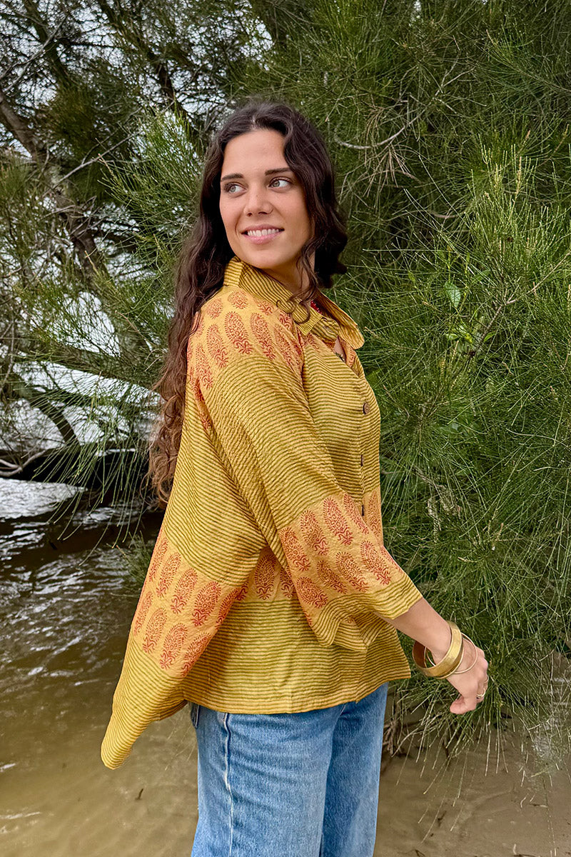Vintage Sari Amira - Marigold (wool/silk)