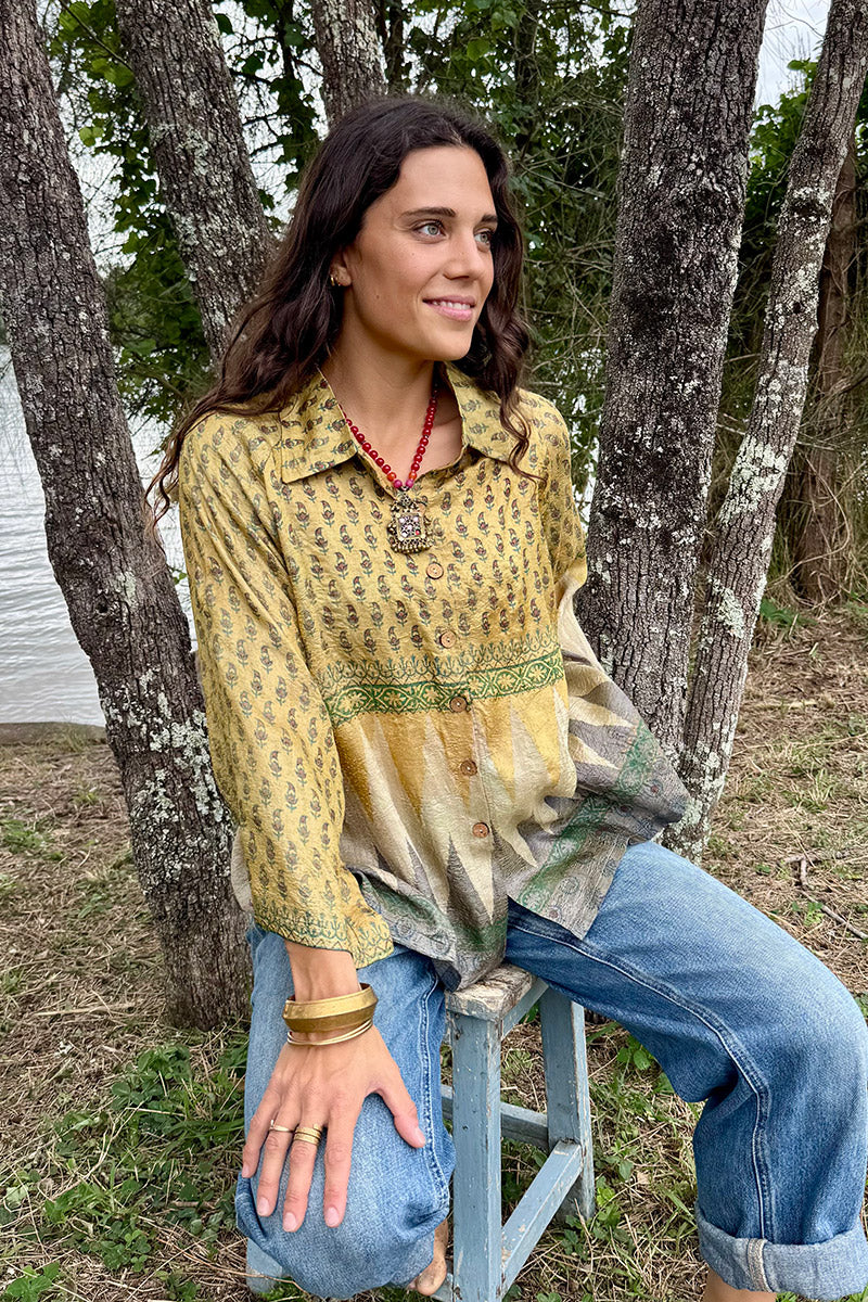 Vintage Sari Amira - Harvest (wool/silk)