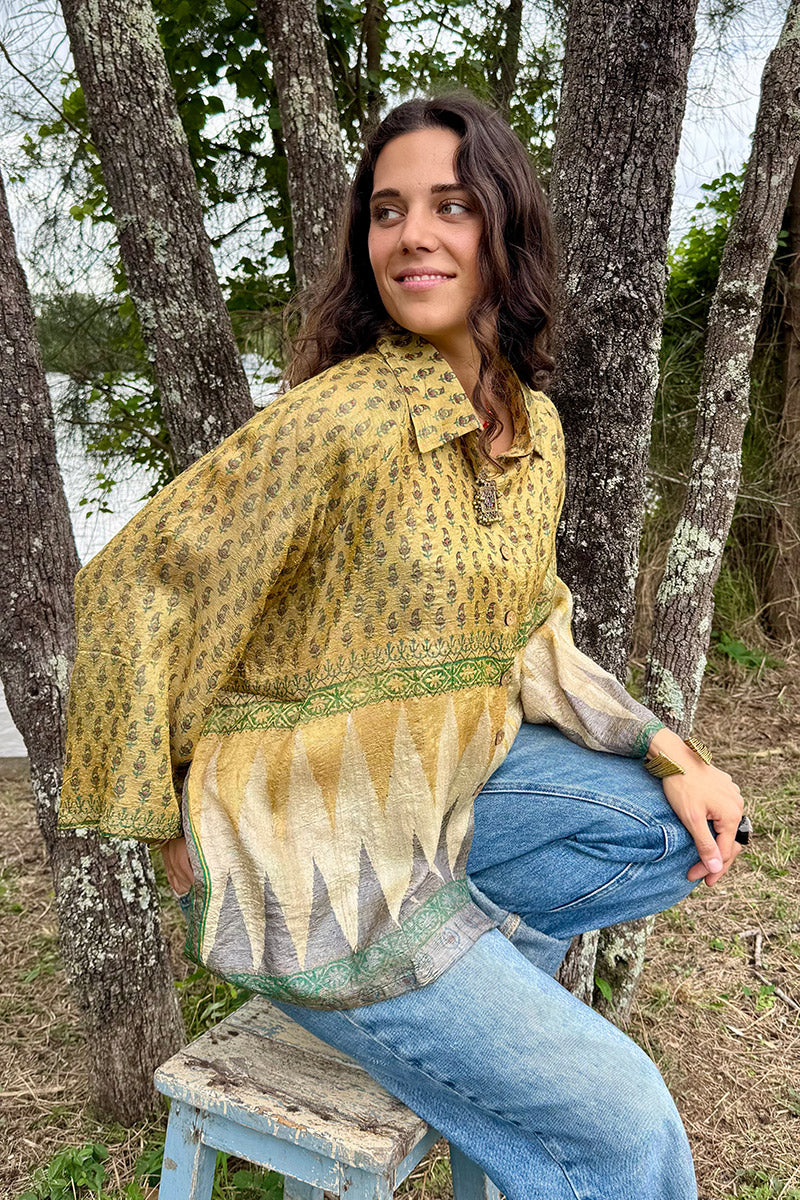 Vintage Sari Amira - Harvest (wool/silk)
