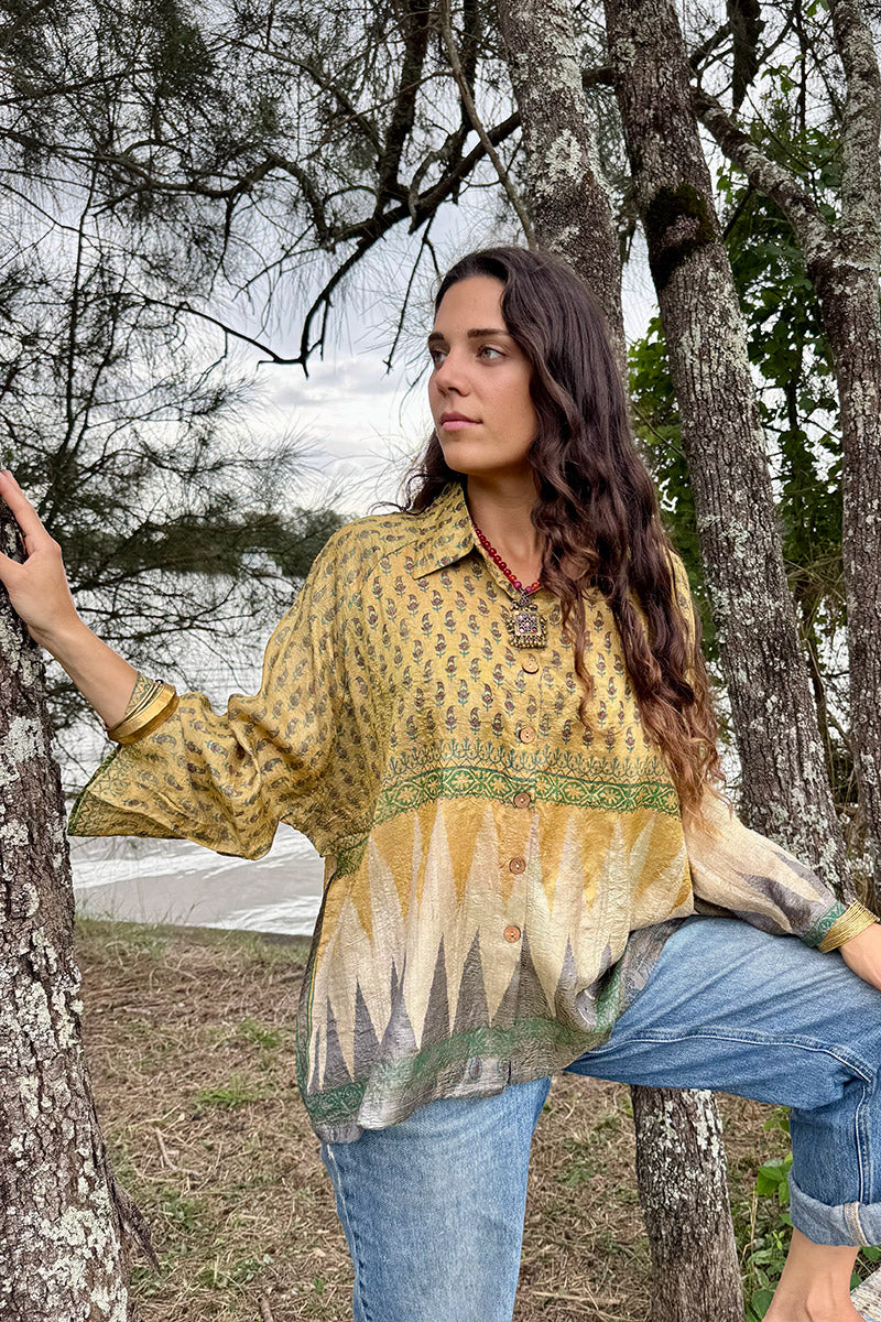 Vintage Sari Amira - Harvest (wool/silk)