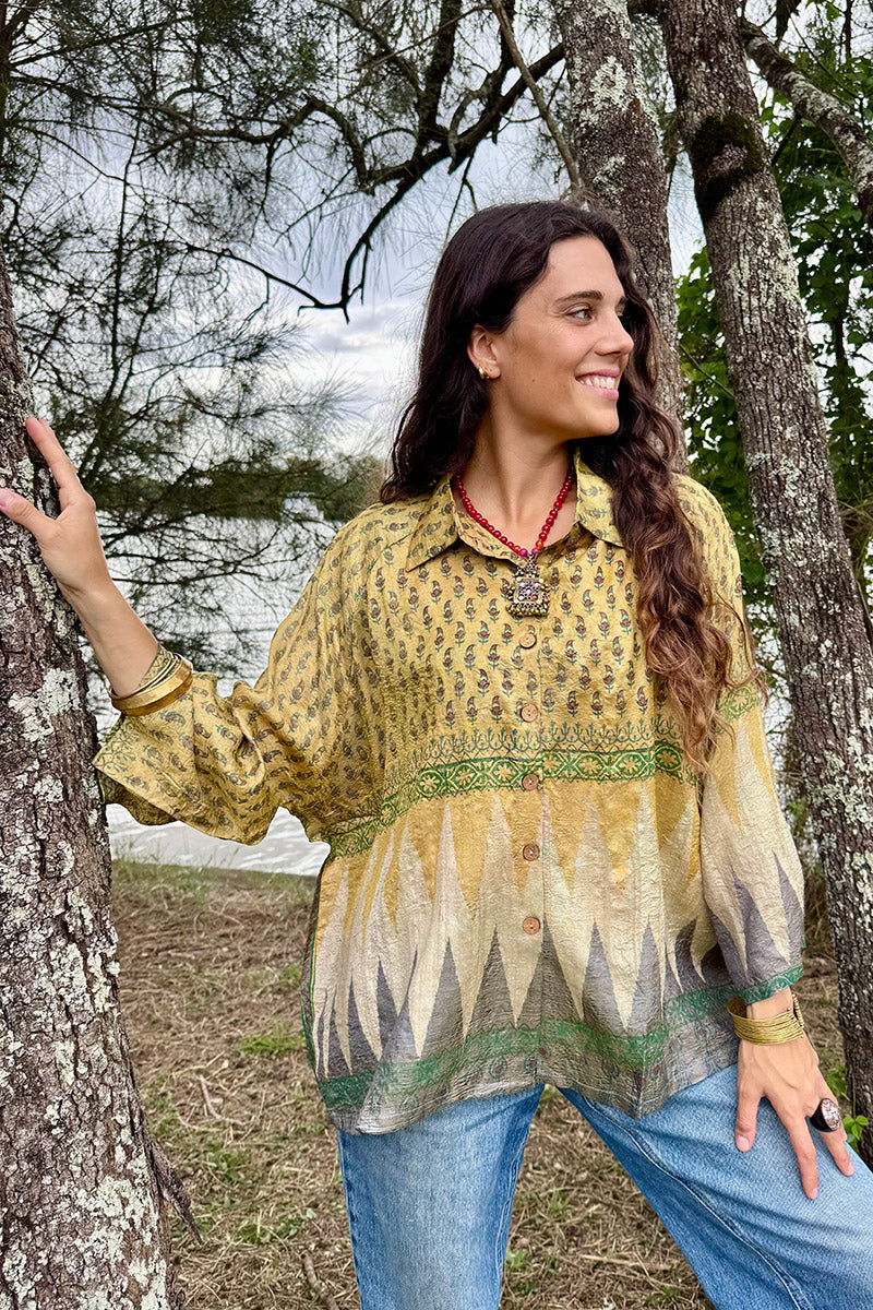 Vintage Sari Amira - Harvest (wool/silk)