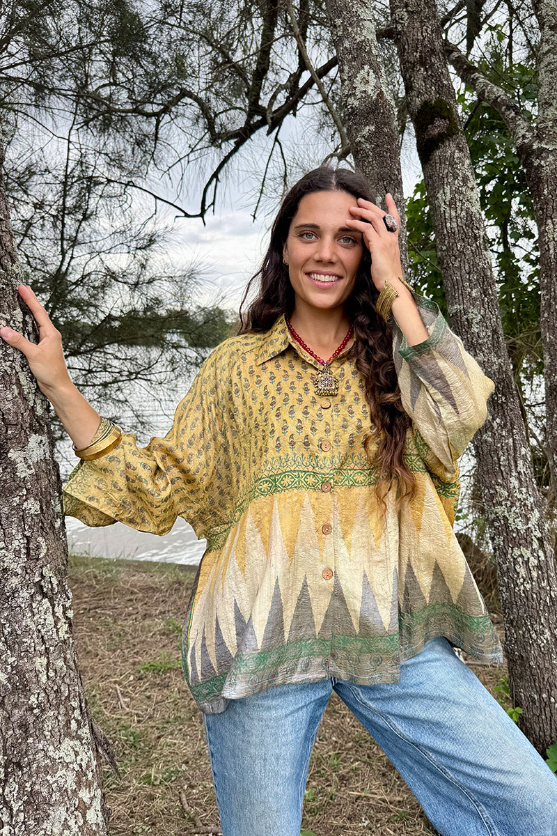 Vintage Sari Amira - Harvest (wool/silk)
