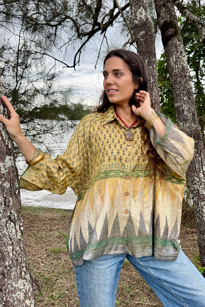 Vintage Sari Amira - Harvest (wool/silk)