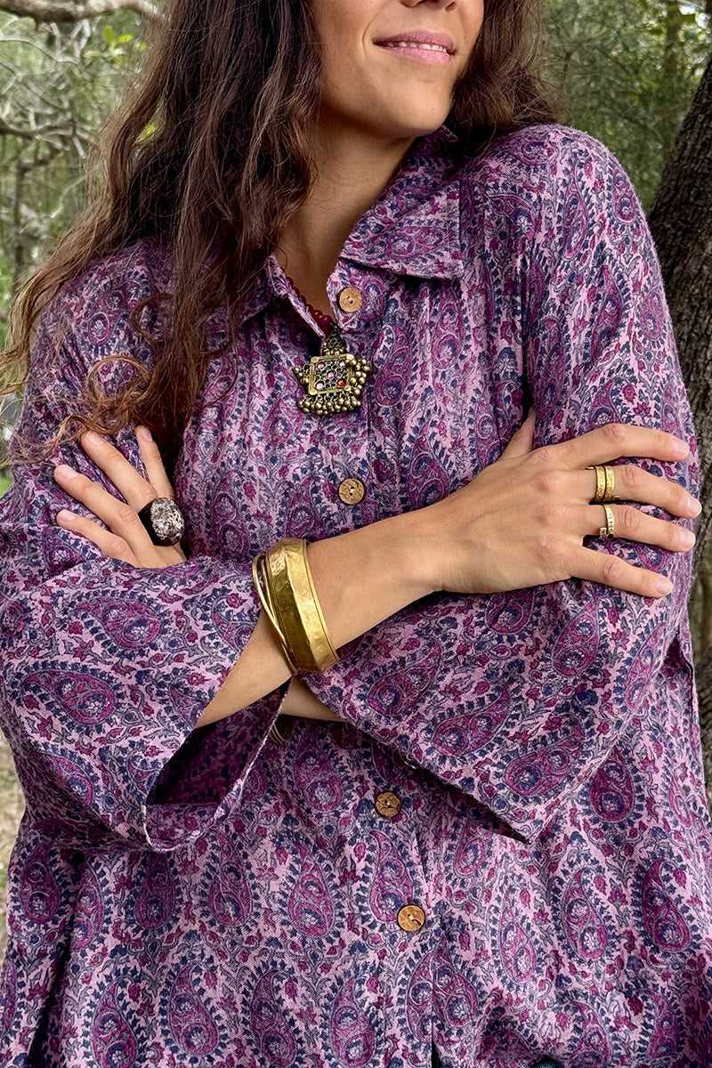 Vintage Sari Amira - Amethyst (wool/silk)