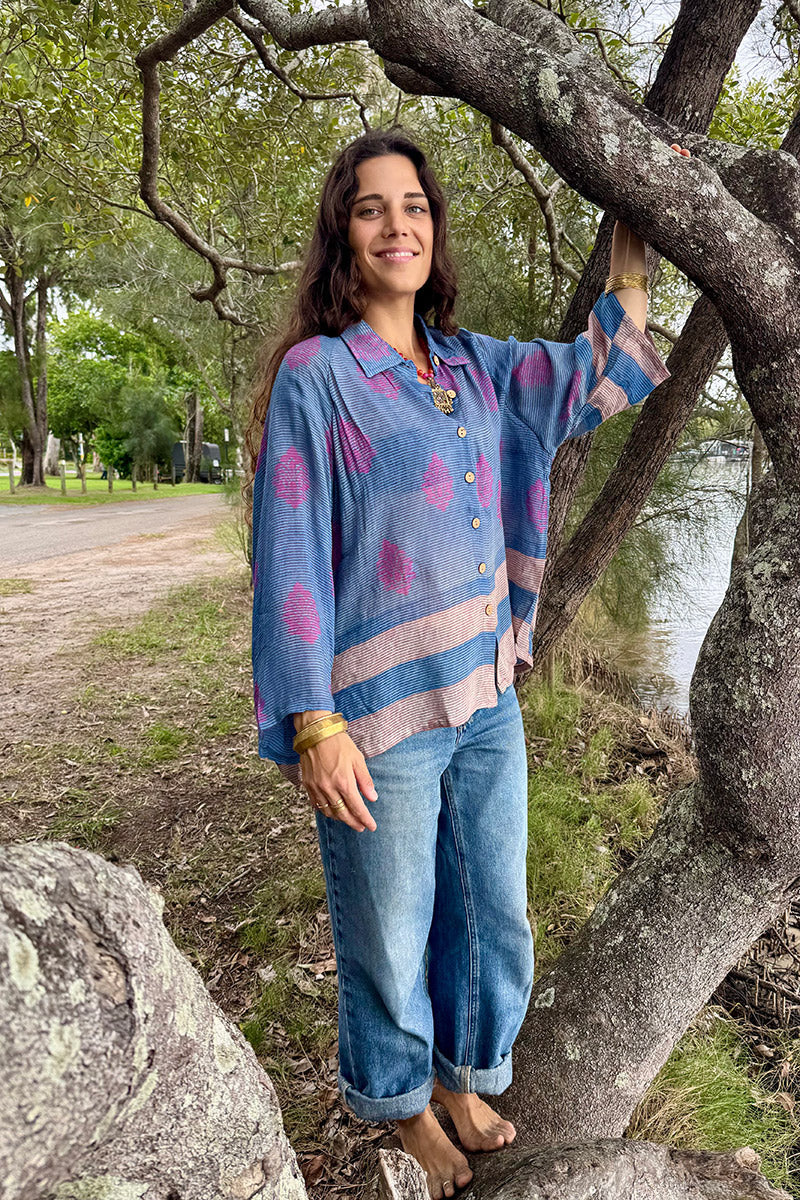 Vintage Sari Amira - Twilight (wool/silk)