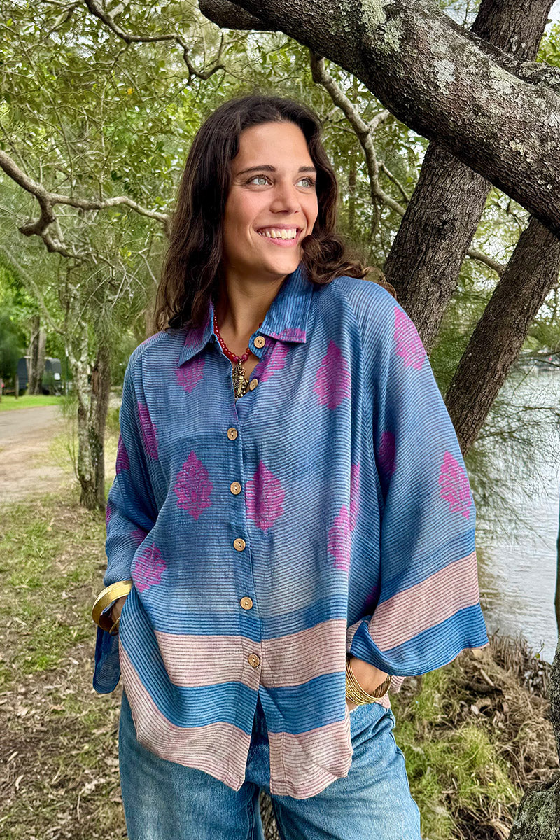 Vintage Sari Amira - Twilight (wool/silk)