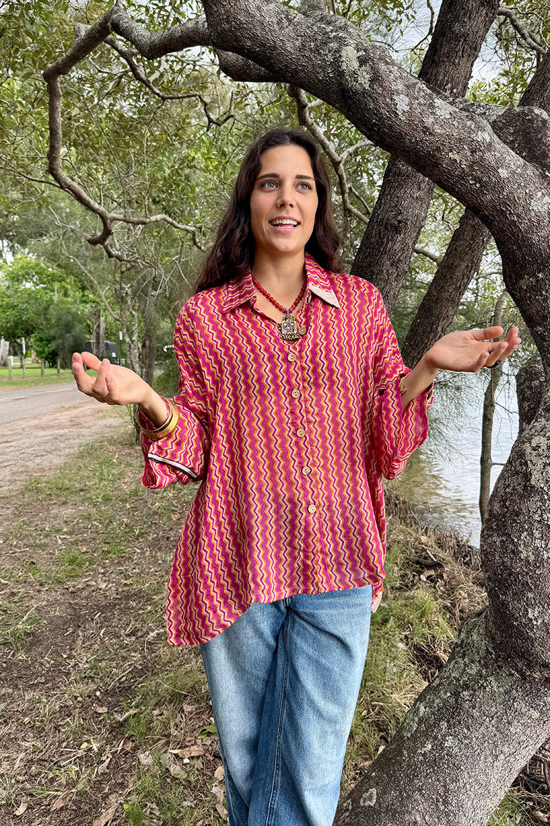 Vintage Sari Amira - Whimsy (wool/silk)