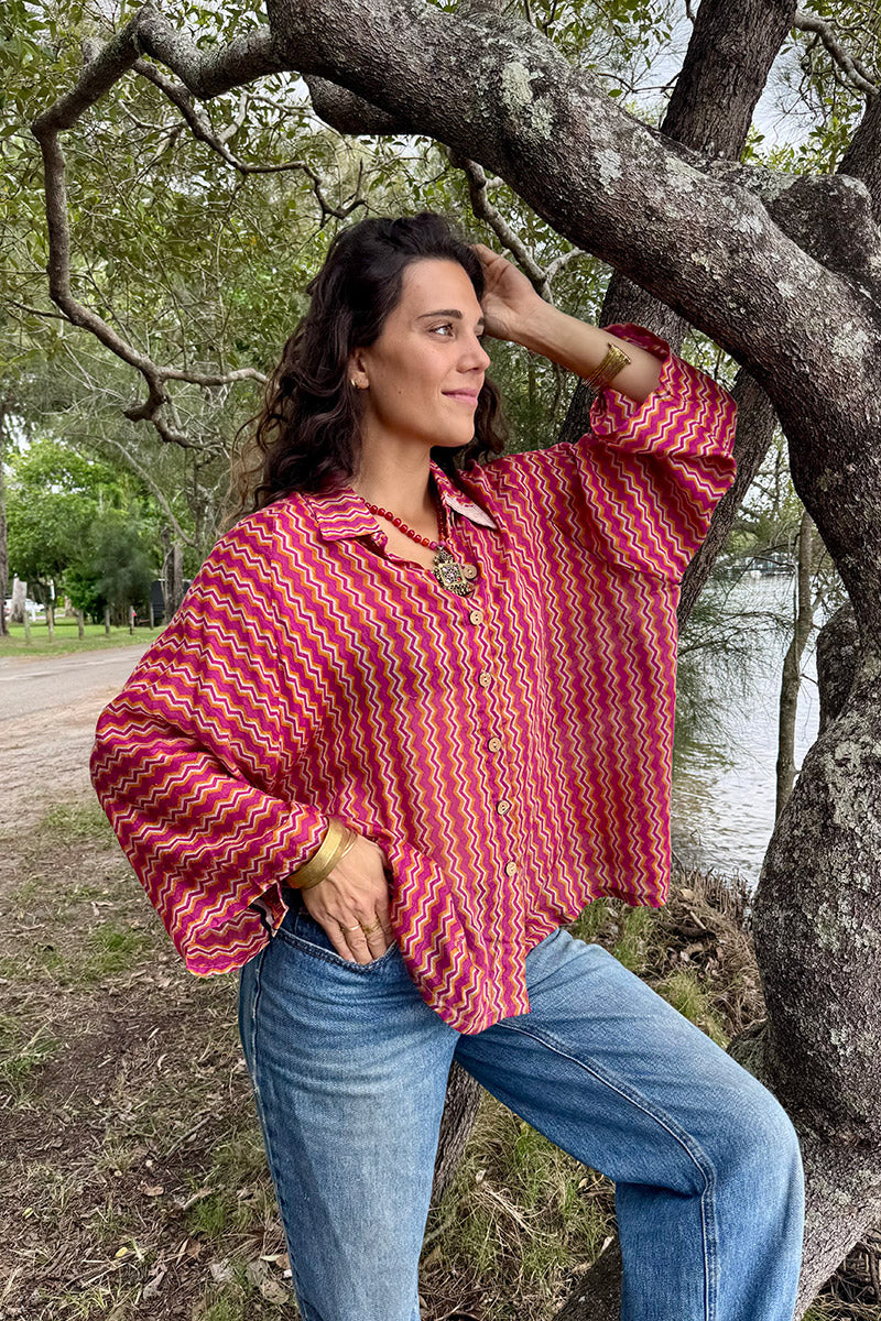 Vintage Sari Amira - Whimsy (wool/silk)