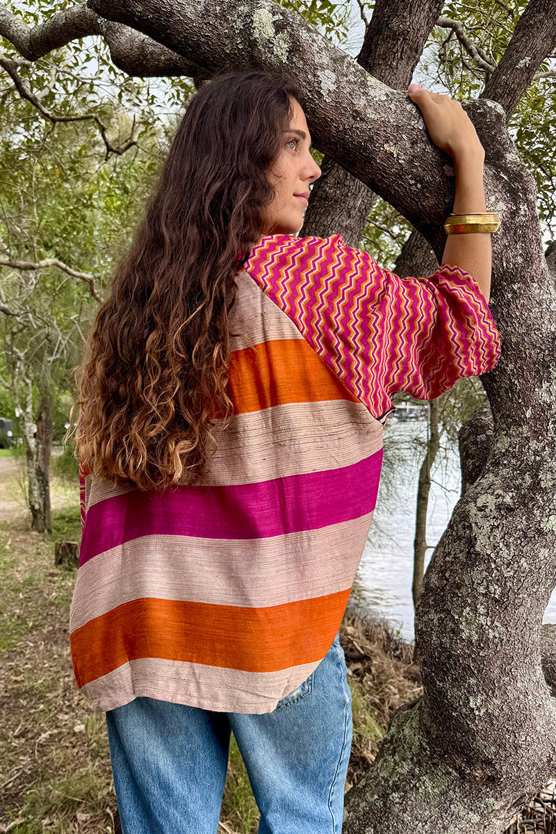 Vintage Sari Amira - Whimsy (wool/silk)